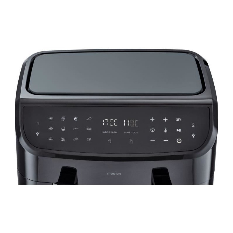 Hot Air Fryer - MEDION - P20 XXL Twin - 2600 W - 2 baskets - 9 program