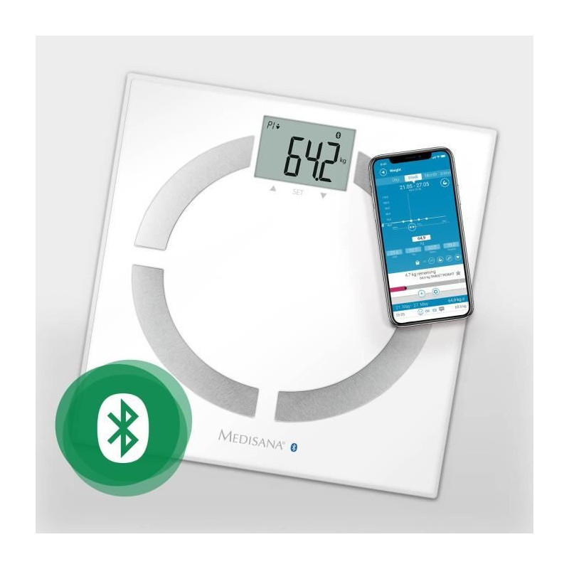 MEDISANA - Body analysis scale with Bluetooth - 40444 - Batteries incl