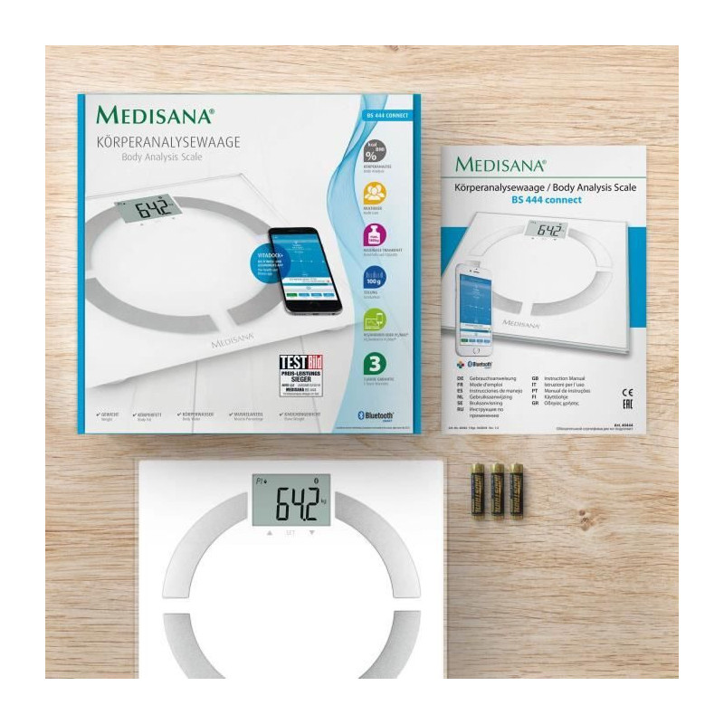 MEDISANA - Body analysis scale with Bluetooth - 40444 - Batteries incl