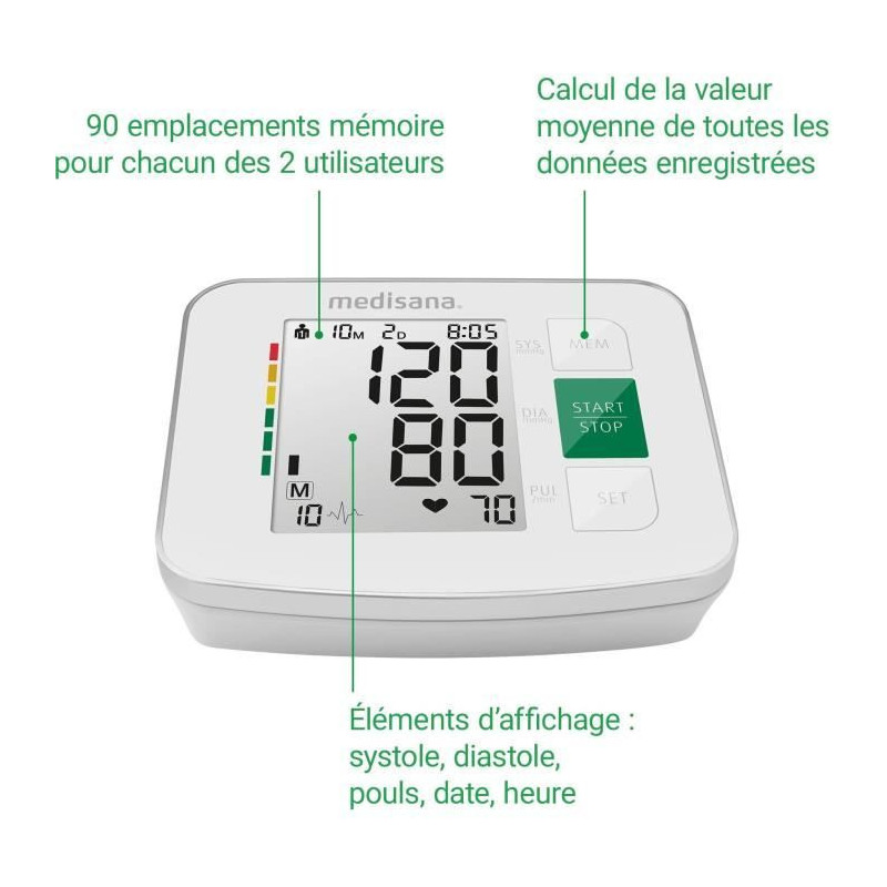 Medisana Blood Pressure Monitor BU 512 White