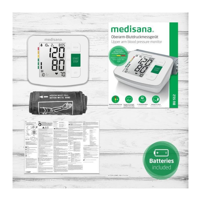Medisana Blood Pressure Monitor BU 512 White