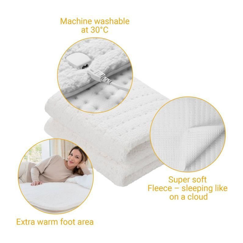 Extra soft heated fleece mattress topper - MEDISANA - HU 672 - Bed war