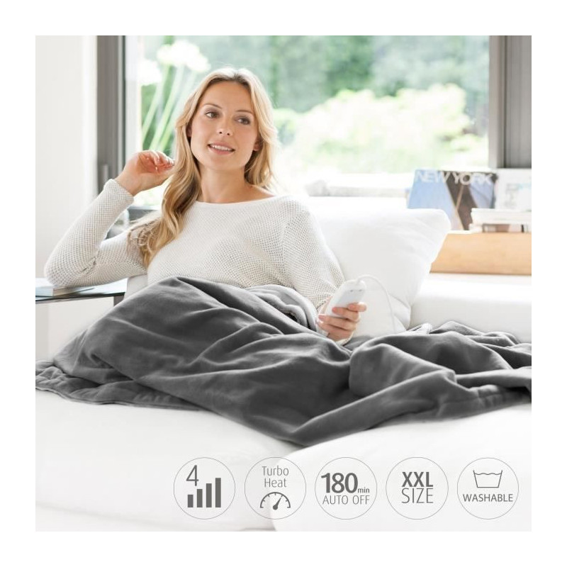 Medisana XXL heating blanket HB 675 2x1.5 m Grey