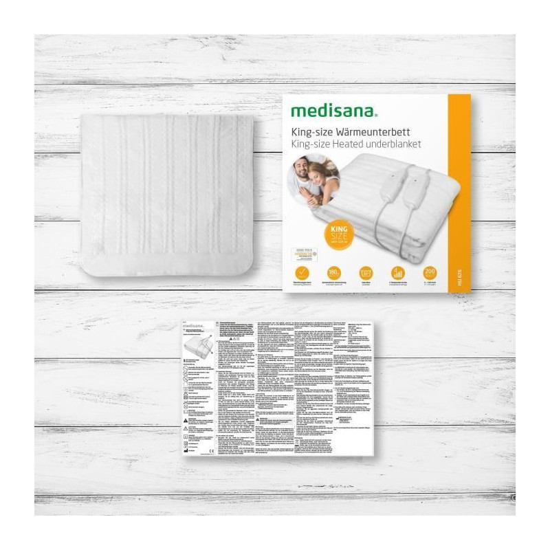 King Size MEZISANA heated topmelas - HU 676 XXL - 2 control elements,