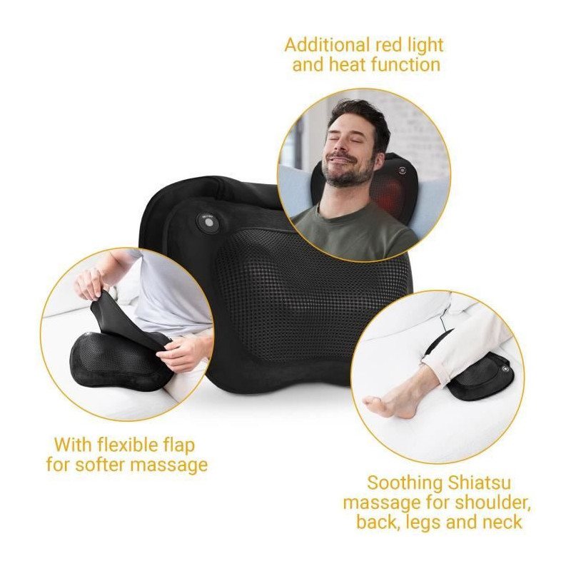 MEDISANA MC 850 - Shiatsu Massage Cushion shoulders, back, legs and ne