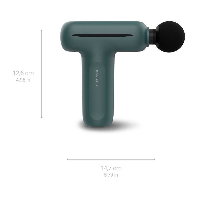Massage gun - MEDISANA MG 200 - 5 percussion levels - 5 V - 50 dB - Gr