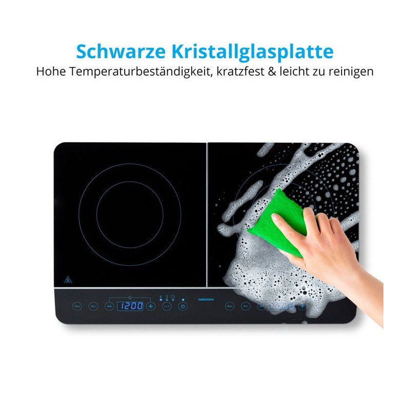 Tabletop induction hob - MEDION - MD 15324 - 2 burners - L 60.3 x D 35