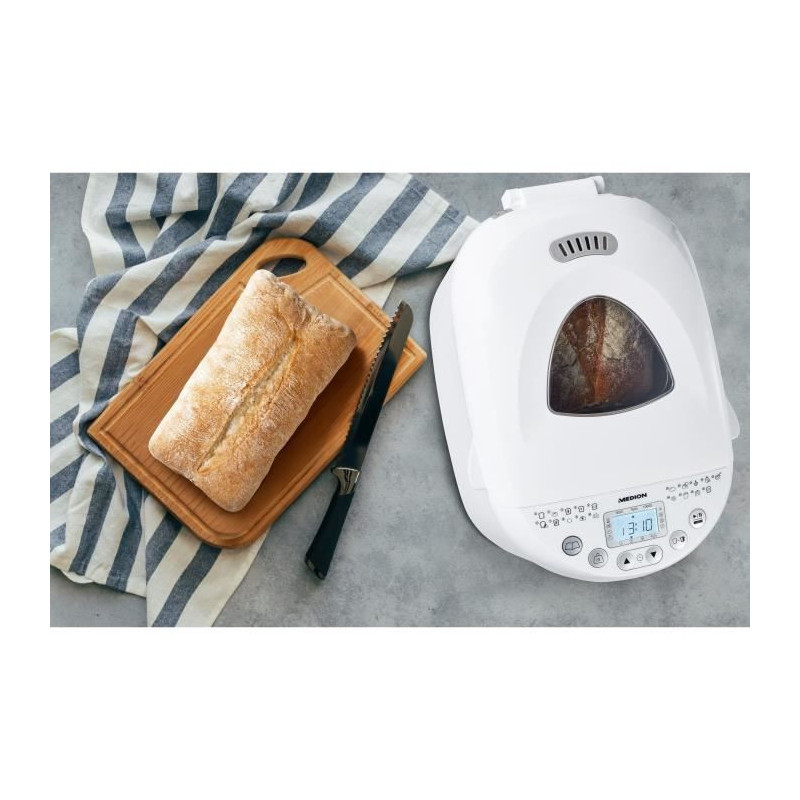 Bread Machine - MEDION - 50073723 - 550 W - 19 programs - Porthole - W