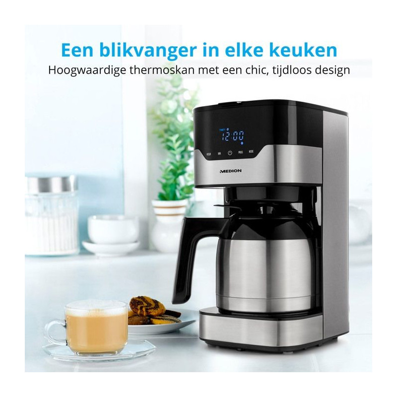 Programmable filter coffee maker with carafe - MEDION - MD 18458 - iso