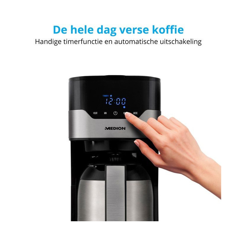 Programmable filter coffee maker with carafe - MEDION - MD 18458 - iso