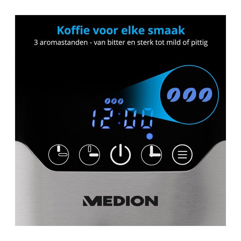 Programmable filter coffee maker with carafe - MEDION - MD 18458 - iso