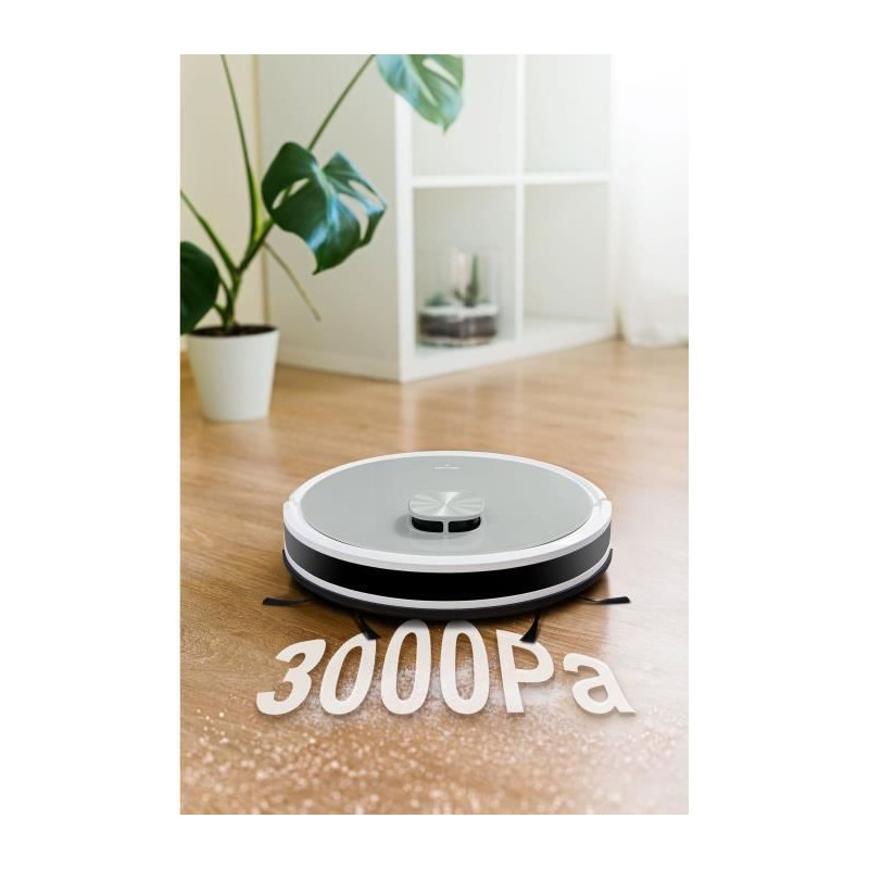 MEDION X21 SW - Robot Vacuum Cleaner with Drain Station - Laser Naviga