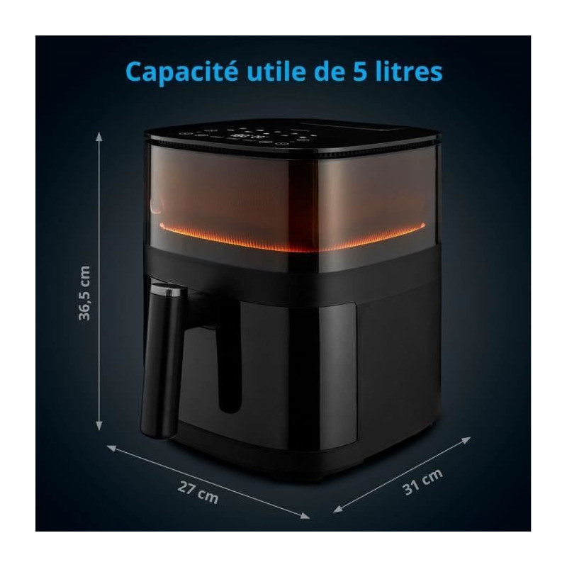 Oil-free hot air fryer - MD 11780 - Temperature up to 230°C - 10 prog