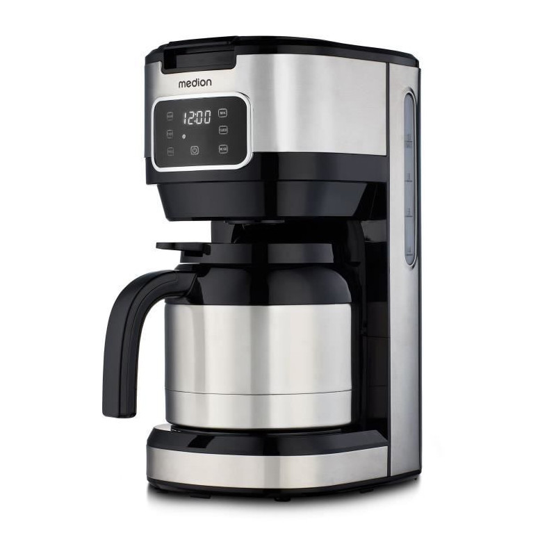 Digital Insulated Filter Coffee Maker - MEDION - 900W - 1.2L - Silver