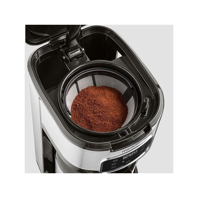 Digital Insulated Filter Coffee Maker - MEDION - 900W - 1.2L - Silver