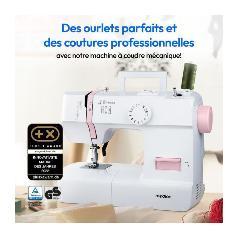 Sewing Machine - MEDION - SM 70 - 71W - 12 Stitches - 700 rpm - LED -