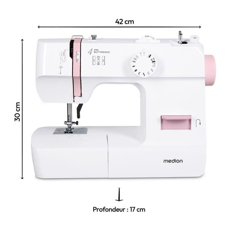 Sewing Machine - MEDION - SM 70 - 71W - 12 Stitches - 700 rpm - LED -