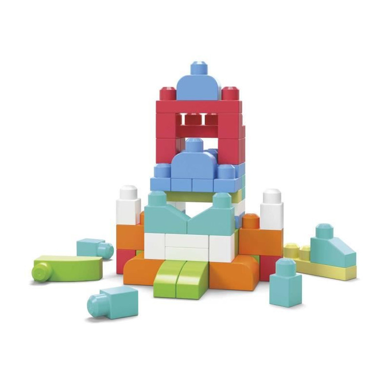 MEGABLOKS First Builders - Sac Medium Rose - 60 Blocs