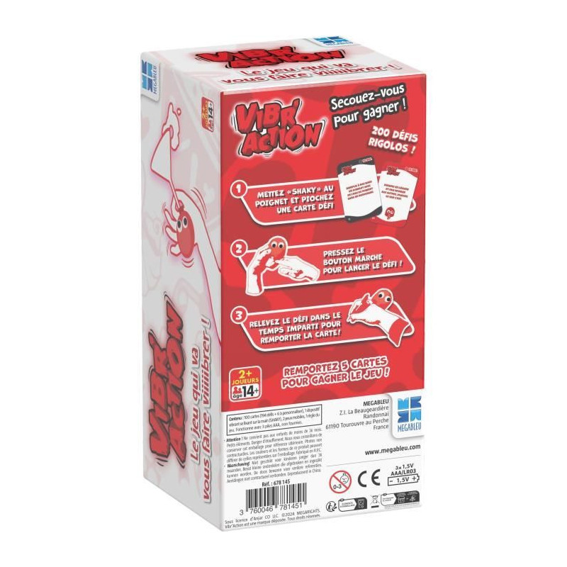 Board game - MEGABLEU - Vibr'Action - 200 vibrating challenges to take