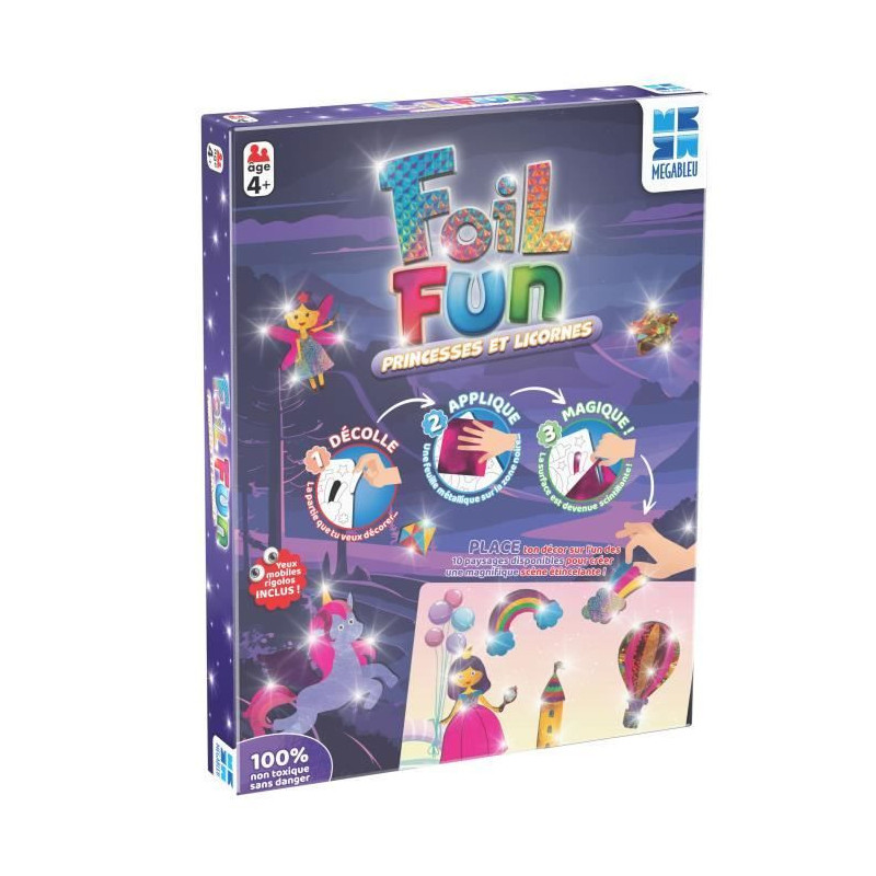 Creative activity - MEGABLEU - Foil Fun - Princesses and Unicorns - Cr