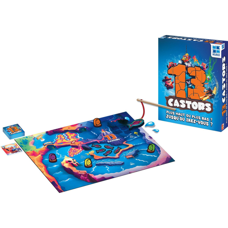 Board game - MEGABLEU - 13 Beavers - Beaver race with predictions and