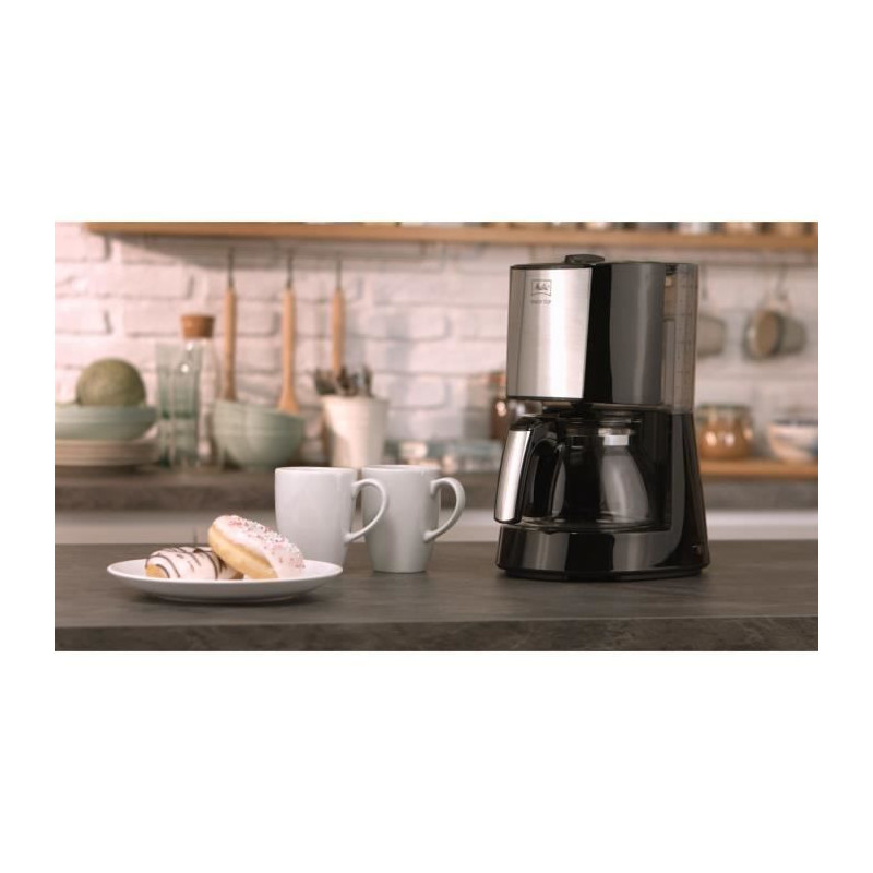 Coffee machine Melitta - Enjoy Top Glass Noir/Brushed steel 1017-04