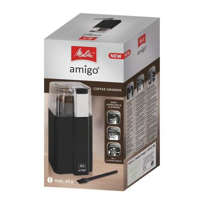 Coffee grinder - MELITTA - AMIGO 1029-01 - 170 W - 8 to 10 cups - Blac