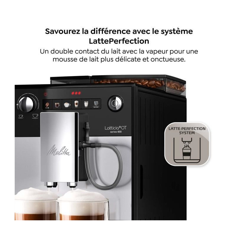 Automatic coffee machine - MELITTA - Latticia OT F300-101 - Silver