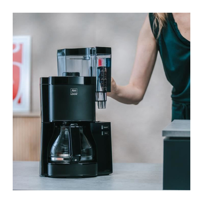Coffee maker - MELITTA - Look V Glass 1025-02 - 1080 W - 1.25 L - Blac