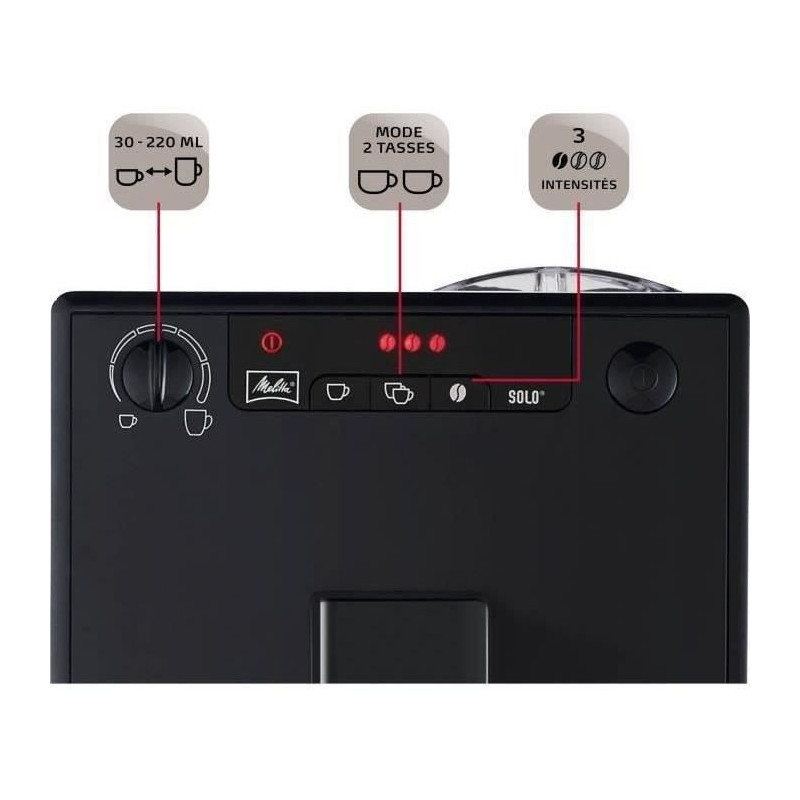 MELITTA E950-222 Automatic espresso machine with Caffeo Solo grinder -