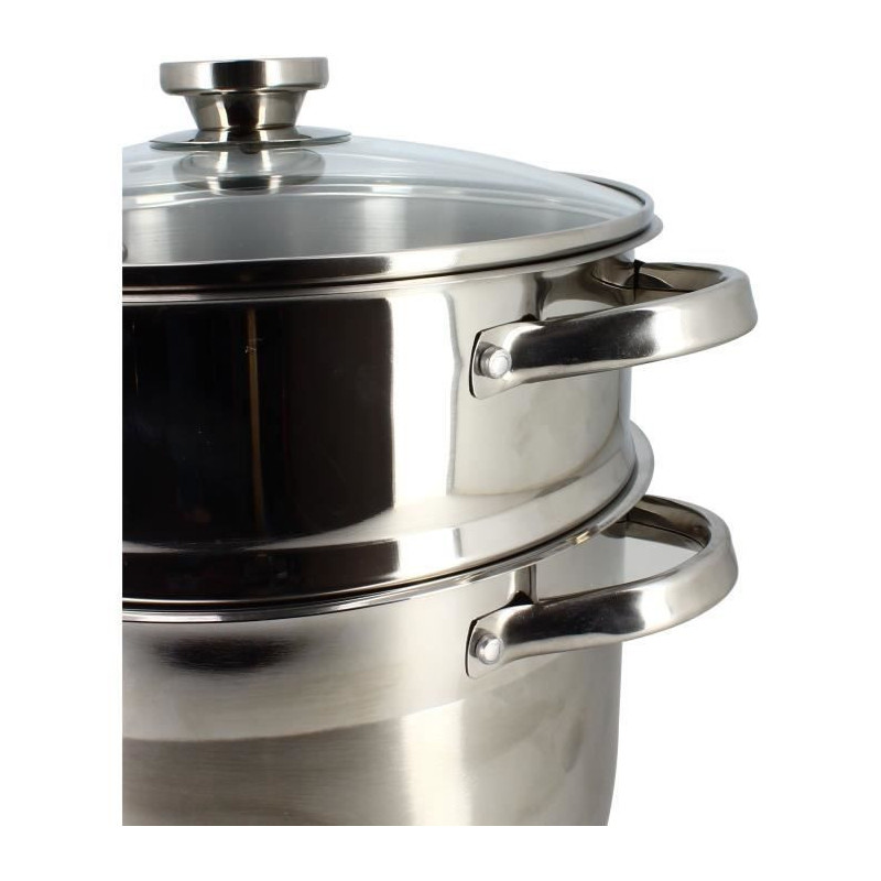 Couscoussier - MENASTYL - 4615450 - Stainless steel - 10 liters - Suit