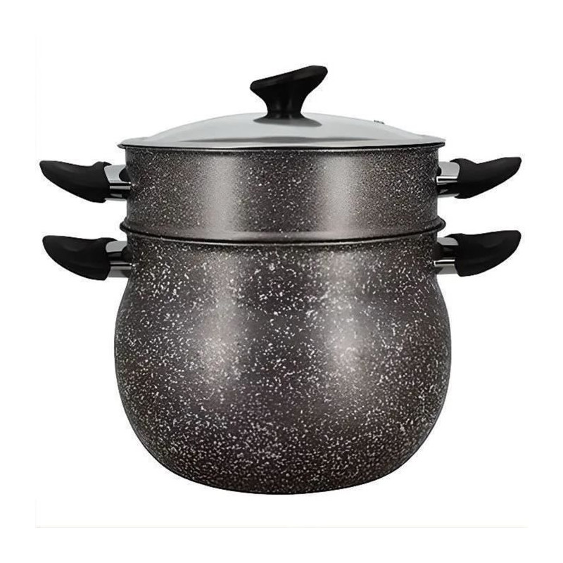 Couscoussier - MENASTYL - 6020033 - Marble effect aluminum - 9 liters