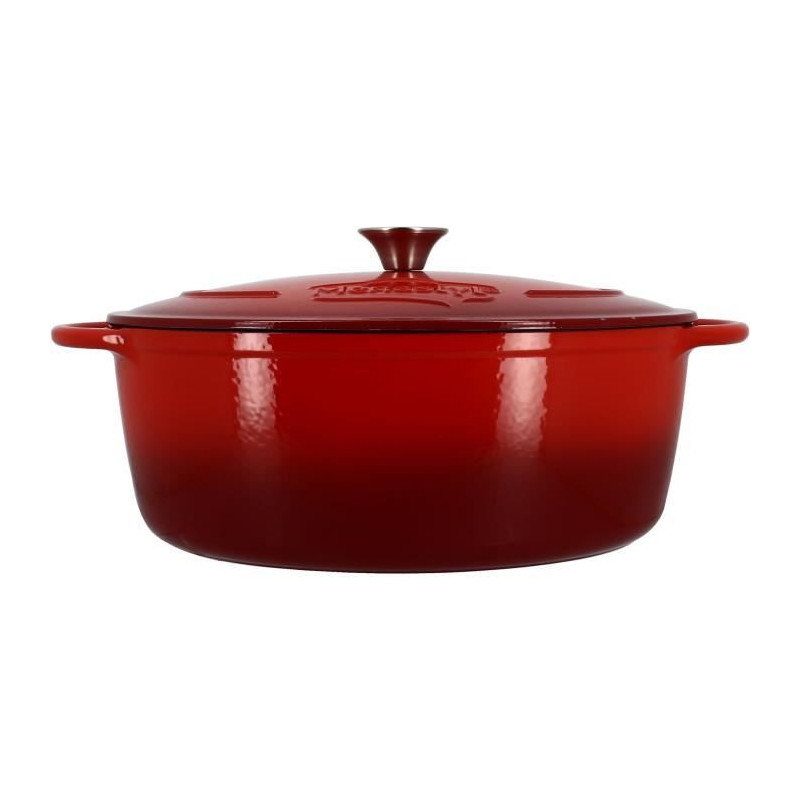 Casserole - MENASTYL - 6020105 - Round - Enameled cast iron - Red - 7