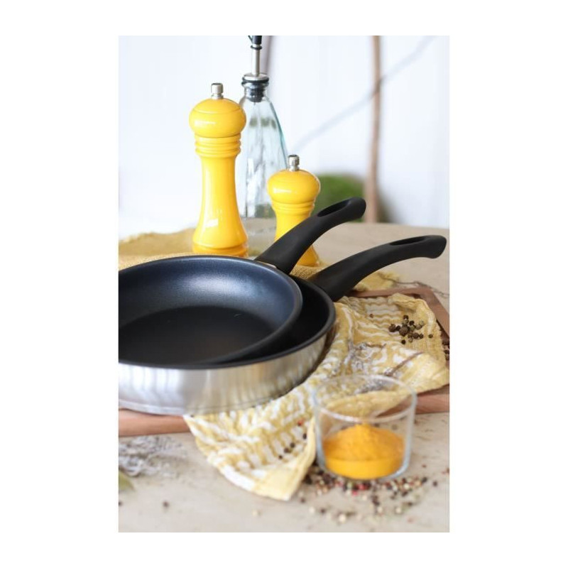 Frying pan - MENASTYL - 6020247 - Stainless steel - 28 cm - Suitable f