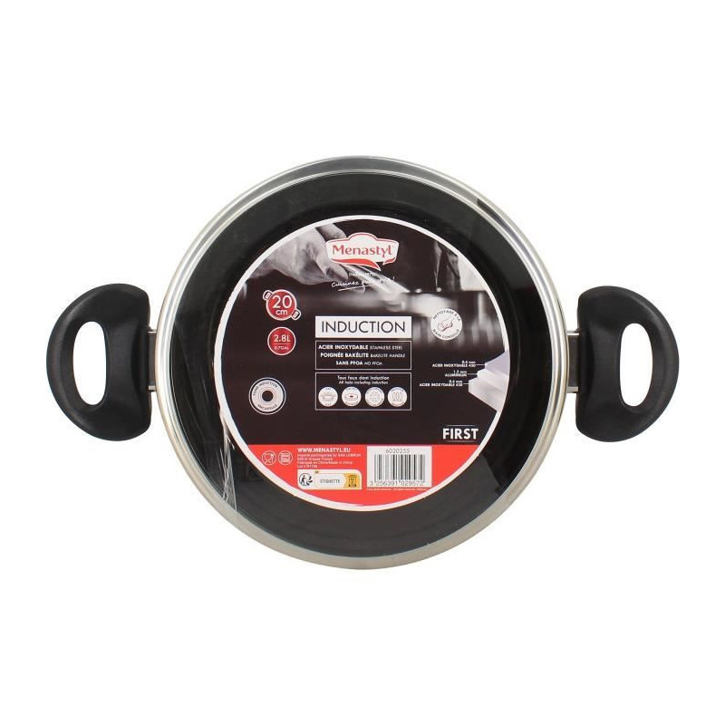 Dutch oven - MENASTYL - First 20 cm - Stainless steel - Suitable for a