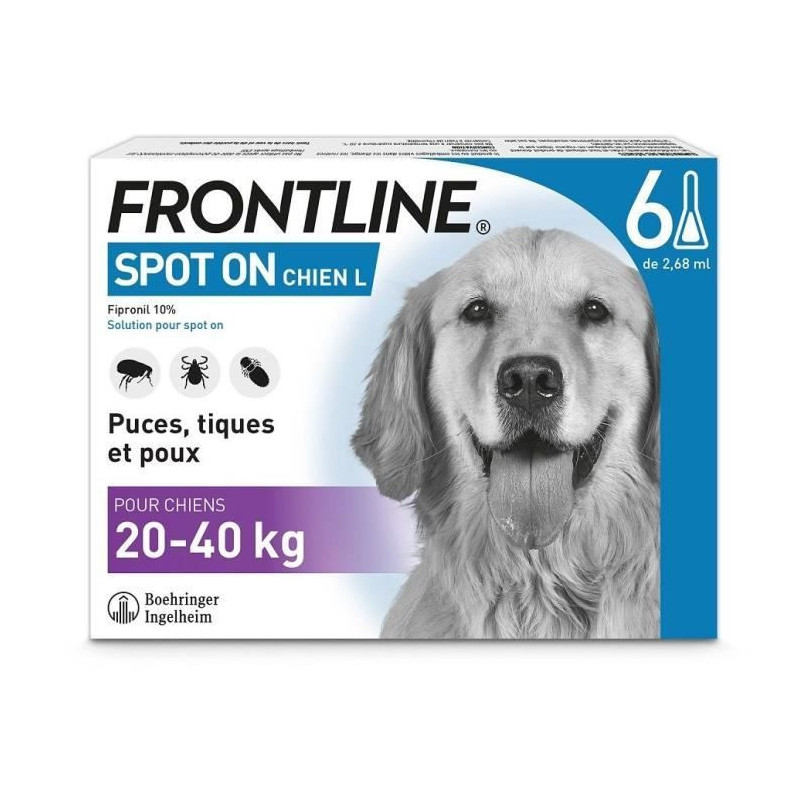 FRONTLINE Spot On dog 20-40kg - 6 pipettes