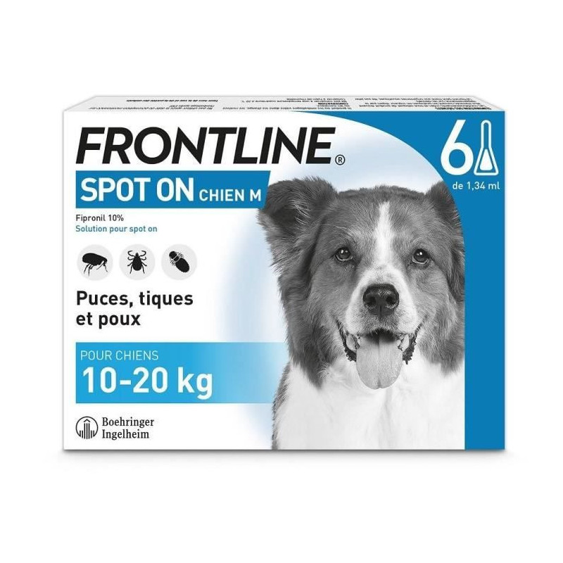 Frontline spot on dog m 6 pipettes