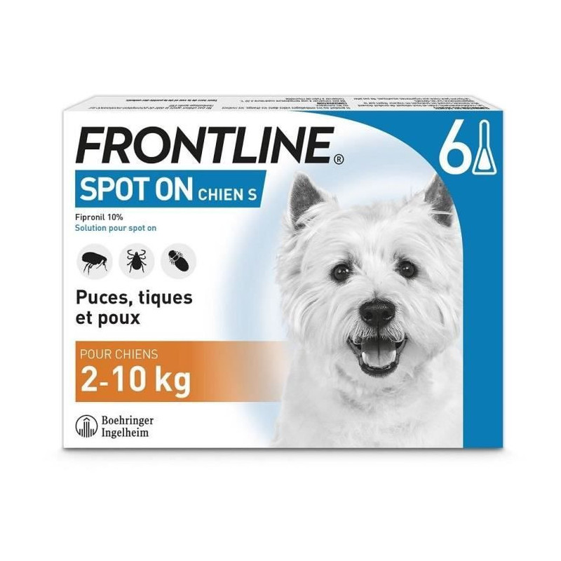 FRONTLINE Spot On dog 2-10kg - 6 pipettes