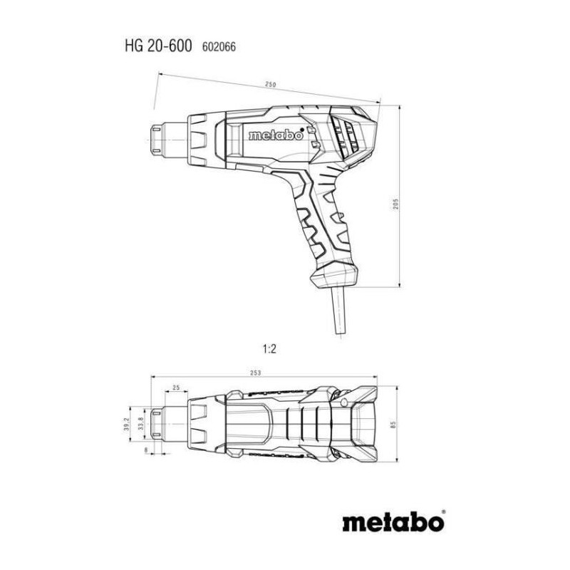 Hot air gun - METABO - HG 20-600