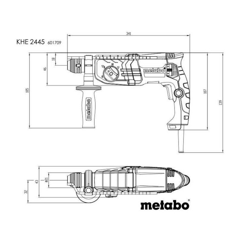 Combination hammer drill set - METABO -