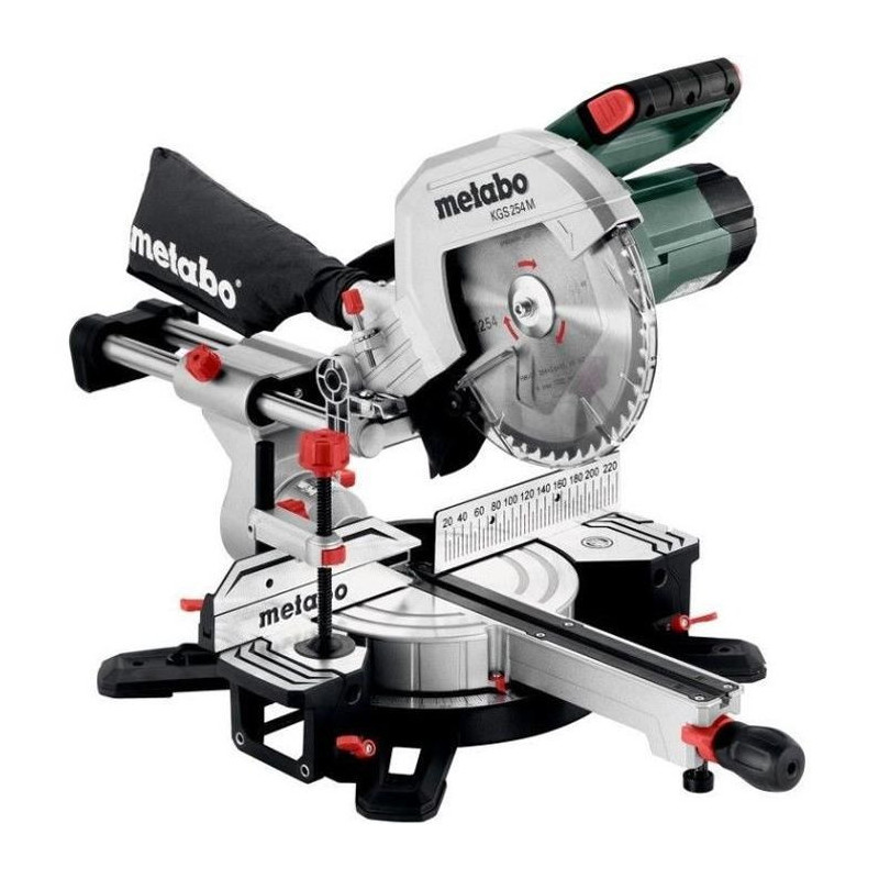 Radial miter saw - METABO - KGS 254 M - precision cut line LED - 61325