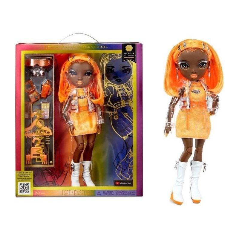 Rainbow High - Mannequin doll - Michelle St Charles (Fluo orange) 5 Se