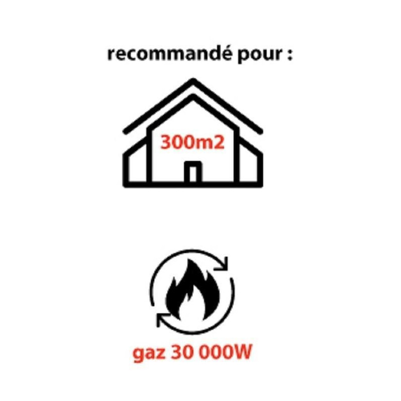 MECAFER Gas heater with built-in turbine 30000 W MH30000G