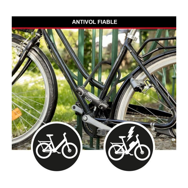 U-Lock Bike Lock - MASTER LOCK - 8195EURDPROCOLWR - Hardened Steel, Ke