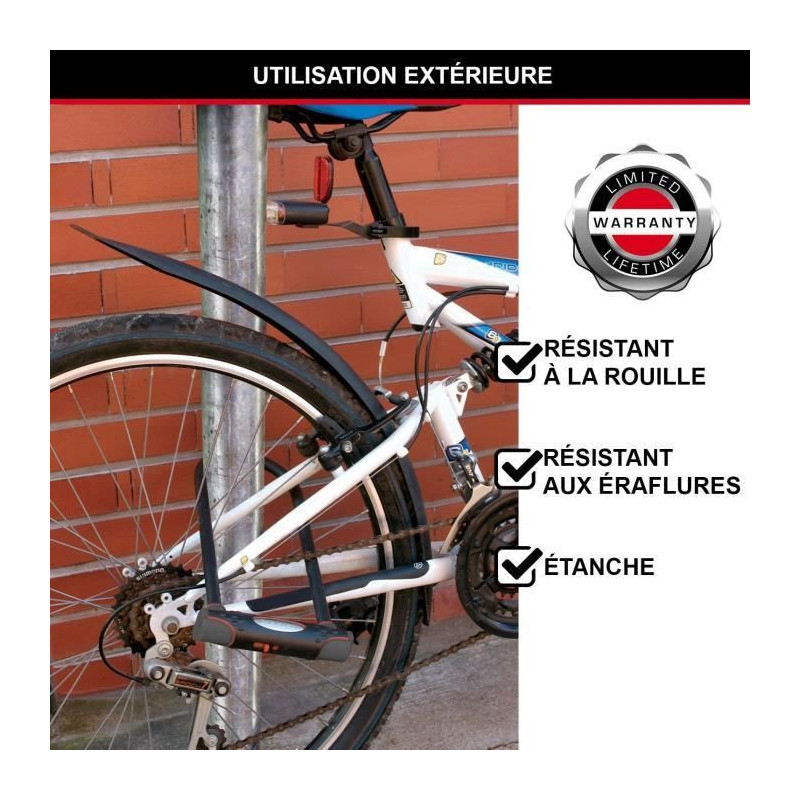 U-Lock Bike Lock - MASTER LOCK - 8195EURDPROCOLWR - Hardened Steel, Ke