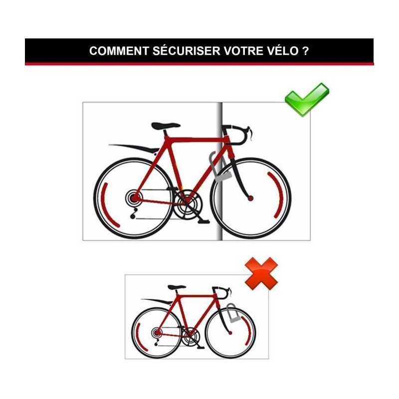 U-Lock Bike Lock - MASTER LOCK - 8195EURDPROCOLWR - Hardened Steel, Ke