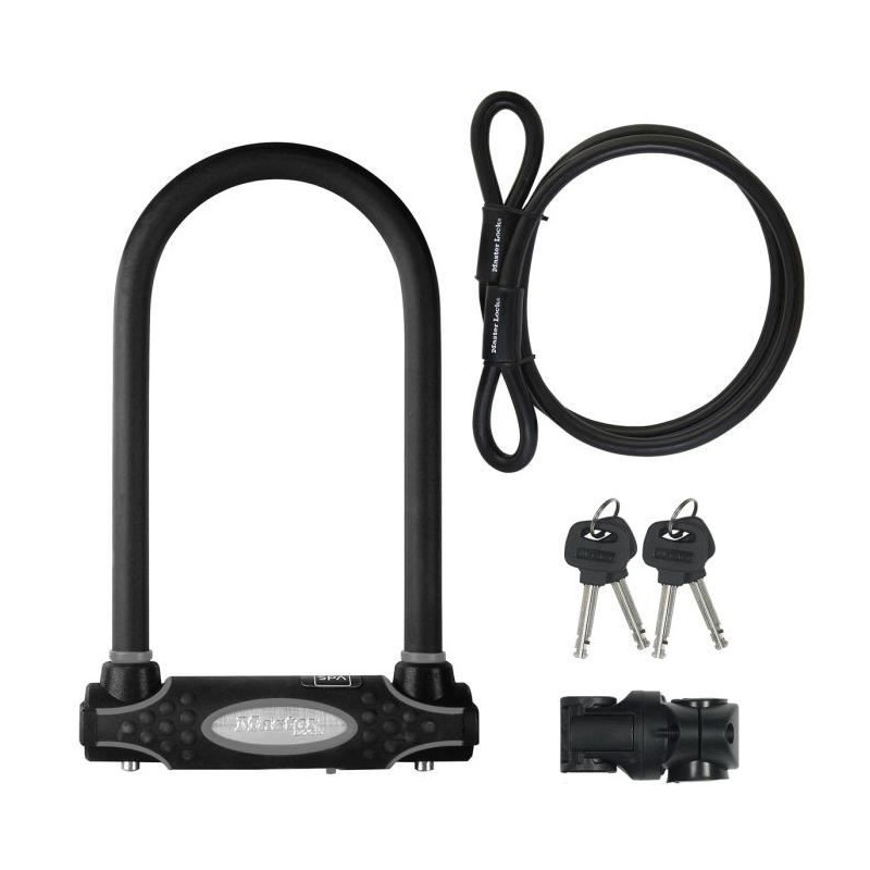 MASTER LOCK U-Lock with Cable - Keyed