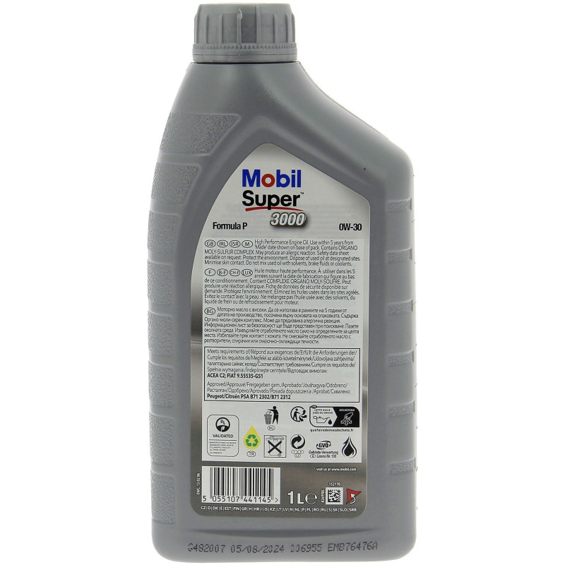 MOBIL Synthetic motor oil S3000 - 0W30 Formula-P - 1 L