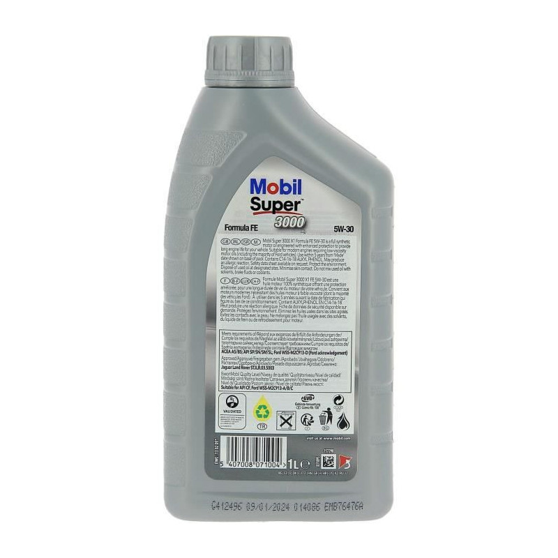 Engine oil can - MOBIL - S3000 5W30 FE - 1 L - 4 seasons