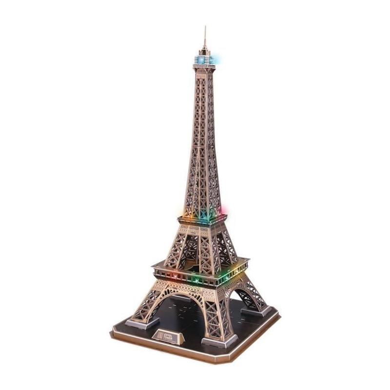 3D Light-Up Puzzle - All Eiffel - Construction Game - EXPLORA - 84 Pie